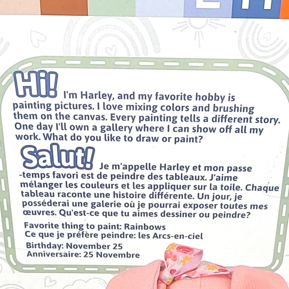 Lane Pink and Mint Bunny Plush Toy Named Harley, NIB - Picture 6 of 8